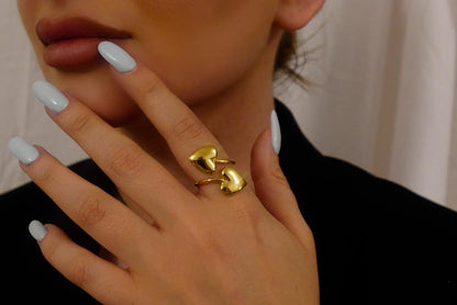 Anello Doppio Cuore