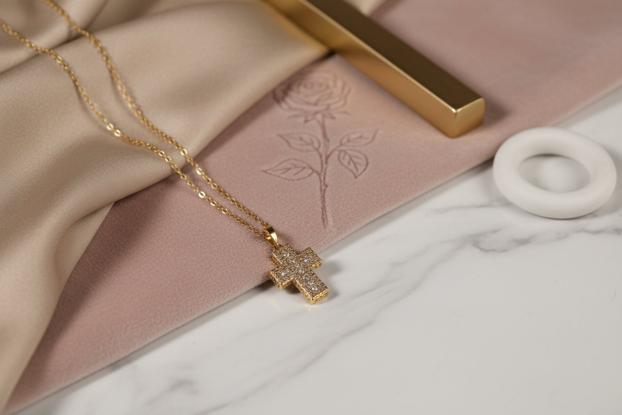 Collana Croce & Zirconi
